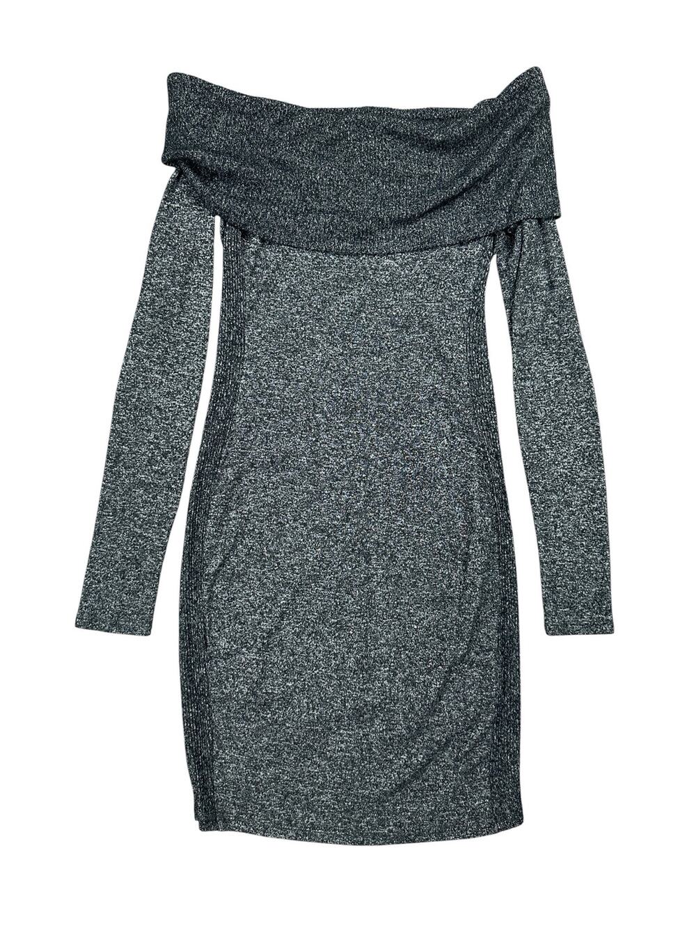 Express Long Sleeve Dress Heather Black — Size XS